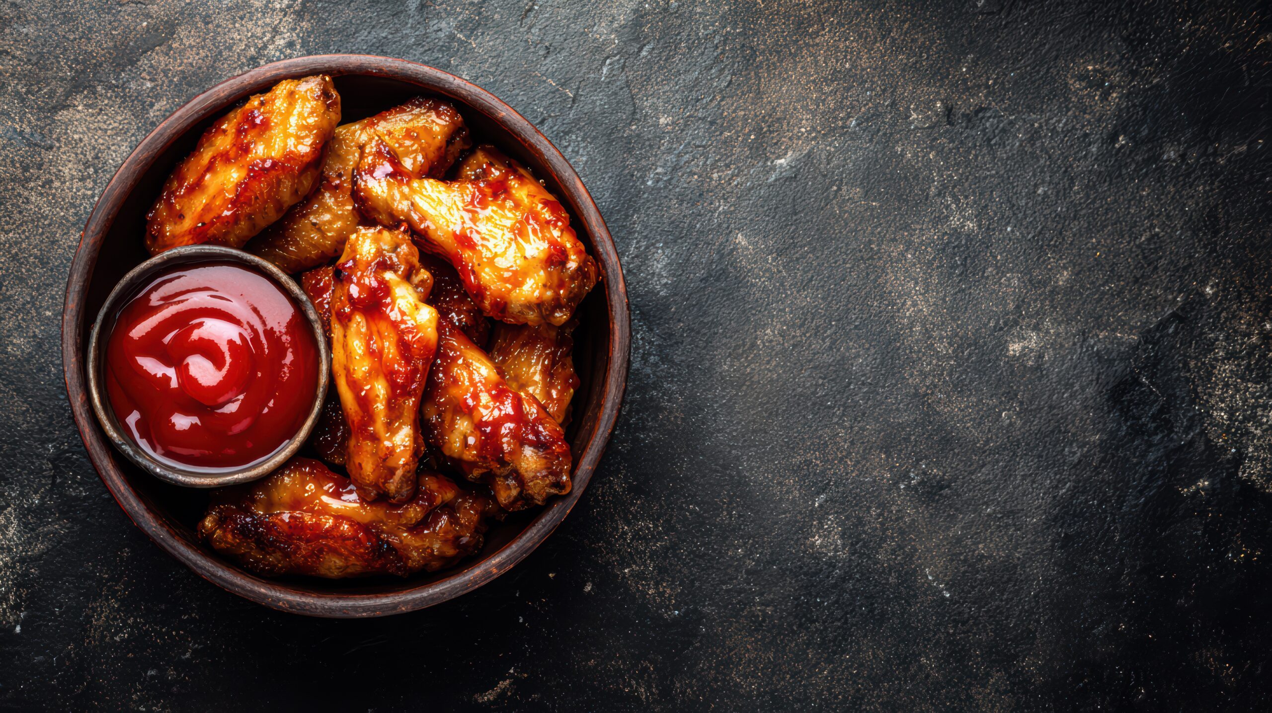 Gold Standard Air Fried Chicken Wings with Sticky Honey Garlic Glaze